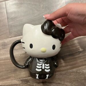 Hello Kitty Halloween Skeleton Costume Ceramic 3D Sculpted Mug 20 Oz